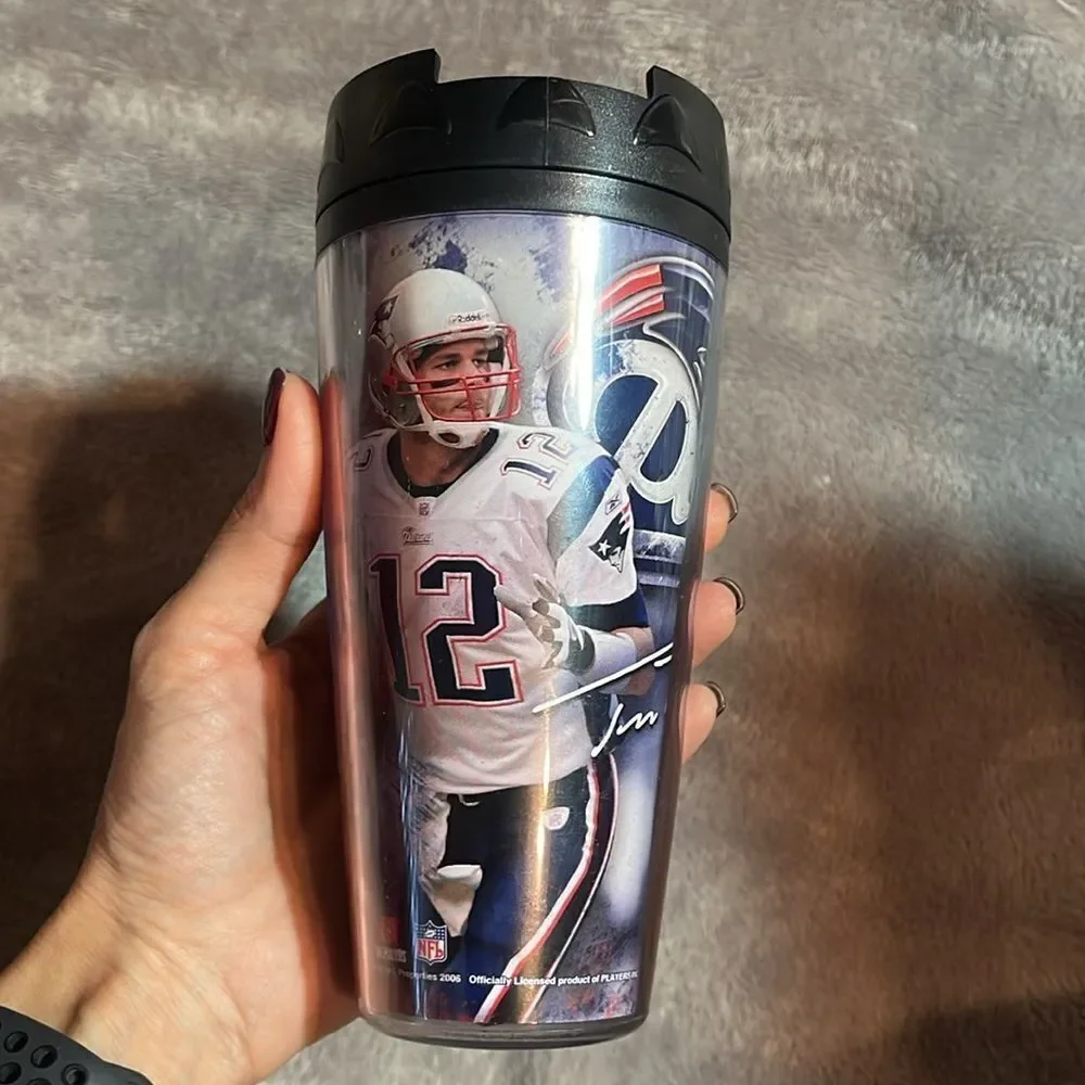 NFL patriots cup and lid